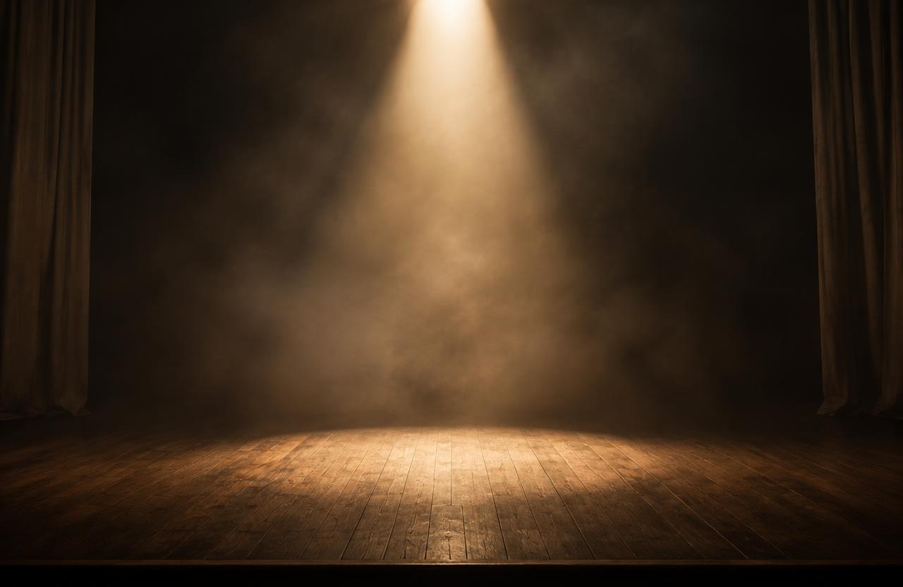 Bühne im Rampenlicht